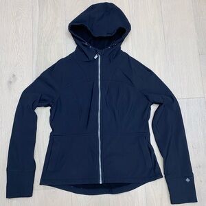 prAna Black Full Zip Fleece Lined Hooded Jacket